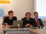 Zleva: Místopředseda ČRDM Ondřej Šejtka, předseda Aleš Sedláček a ekonom Oldřich Bystroň (foto Michala K. Rocmanová)